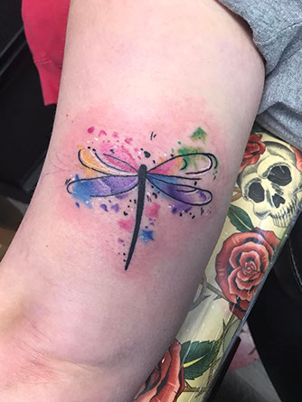Watercolor Dragonfly Temporary Tattoo - Etsy